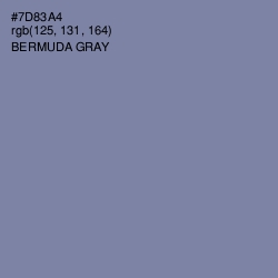 #7D83A4 - Bermuda Gray Color Image